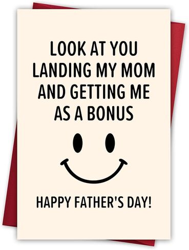Step Dad Father's Day Gifts, Funny Fathers Day Card from Step Daughter Son Kids, Best Gag Gifts for Stepdad Bonus Dad Who Wants Nothing, Personalized Presents for Dads Father In Law Daddy Gift Ideas in Saudi Arabia