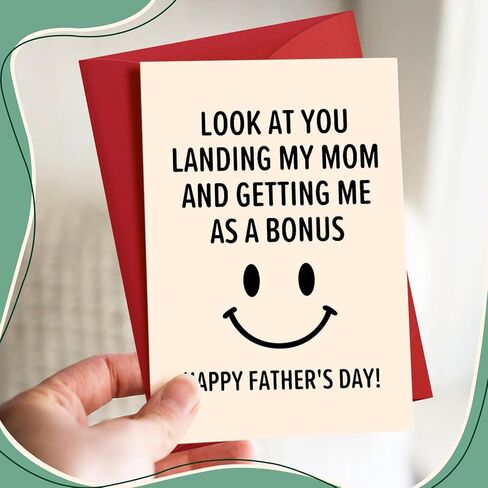 Step Dad Father's Day Gifts, Funny Fathers Day Card from Step Daughter Son Kids, Best Gag Gifts for Stepdad Bonus Dad Who Wants Nothing, Personalized Presents for Dads Father In Law Daddy Gift Ideas in Saudi Arabia