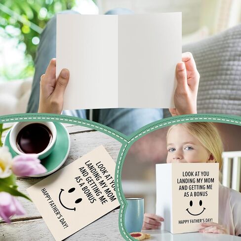 Step Dad Father's Day Gifts, Funny Fathers Day Card from Step Daughter Son Kids, Best Gag Gifts for Stepdad Bonus Dad Who Wants Nothing, Personalized Presents for Dads Father In Law Daddy Gift Ideas in Saudi Arabia