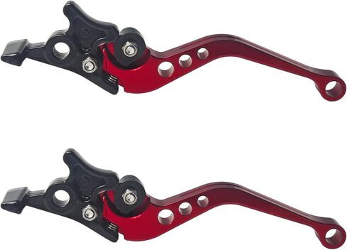 1 Pair Gold Motorcycle Brake Clutch Levers, CNC Aluminum Alloy Handle Set for Scooter Motorbike, Adjustable Replacement Parts in Saudi Arabia