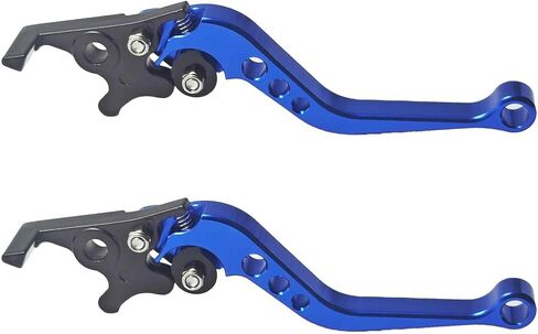 1 Pair Gold Motorcycle Brake Clutch Levers, CNC Aluminum Alloy Handle Set for Scooter Motorbike, Adjustable Replacement Parts in Saudi Arabia