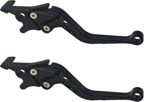 1 Pair Gold Motorcycle Brake Clutch Levers, CNC Aluminum Alloy Handle Set for Scooter Motorbike, Adjustable Replacement Parts in Saudi Arabia