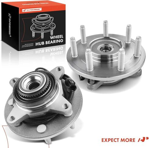 A-Premium 2 × محمل العجلة الأمامية ومجموعة المحور مع ABS و7 عروات متوافقة مع Ford F-150 F150 2004-2005، الدفع الرباعي فقط in Kuwait