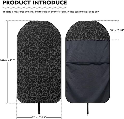 Black Leopard Print Car Front Seat Towel Cover After Gym Swimming Yoga, Waterproof Seat Protector Covers for Cars, Trucks, Vans & SUV, Sweat Towel for Car Seat Washable in Kuwait