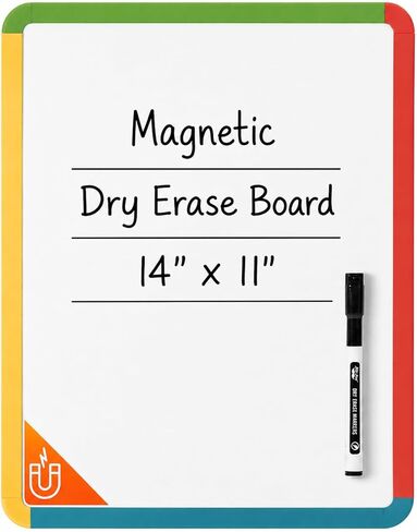 Mr. Pen- Dry Erase Board, 14" x 11" with a Black Dry Erase Marker, Colorful Frame, Small White Board, White Board for Kids, White Board for Students, Small Dry Erase Board, Mini White Board in Saudi Arabia