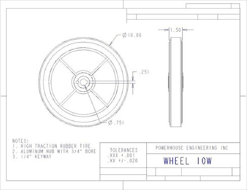 10-inch Drive Wheel with 3/4-inch Keyed Hubs in Saudi Arabia