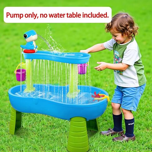Battery Powered Dinosaur Water Table Pump Continuous Flow for Water Tables - Cordless, Rechargeable,No Damage Installation Outdoor Play Accessories for Kids (no Water Table Included) in Saudi Arabia