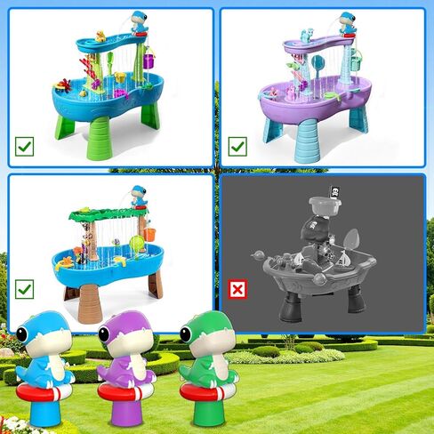 Battery Powered Dinosaur Water Table Pump Continuous Flow for Water Tables - Cordless, Rechargeable,No Damage Installation Outdoor Play Accessories for Kids (no Water Table Included) in Saudi Arabia