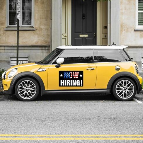 2 Pack Now Hiring Business Car Door Magnets Magnetic Signs 12" x 7.9" in Saudi Arabia