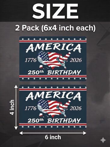 American Flag Magnet for Car, Patriotic Car Magnet for Truck, SUV, Fridge - Celebrate 250 Years of Independence, Liberty & National Pride in Kuwait