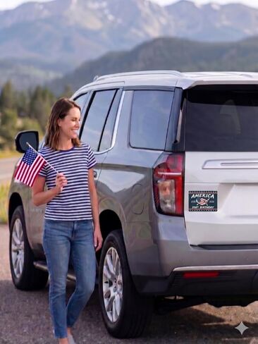 American Flag Magnet for Car, Patriotic Car Magnet for Truck, SUV, Fridge - Celebrate 250 Years of Independence, Liberty & National Pride in Kuwait