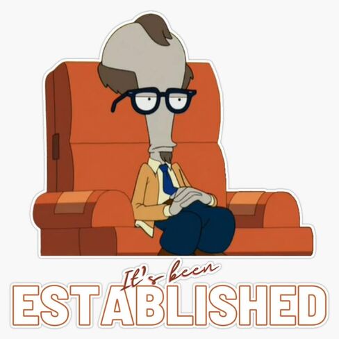 Magnet Roger American Dad It's Been Established Magnetic Vinyl Sticker 5" in Kuwait