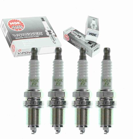 4 pc NGK V-Power Spark Plugs compatible with Geo Prizm 1.6L 1.8L L4 1993-1997 in Kuwait