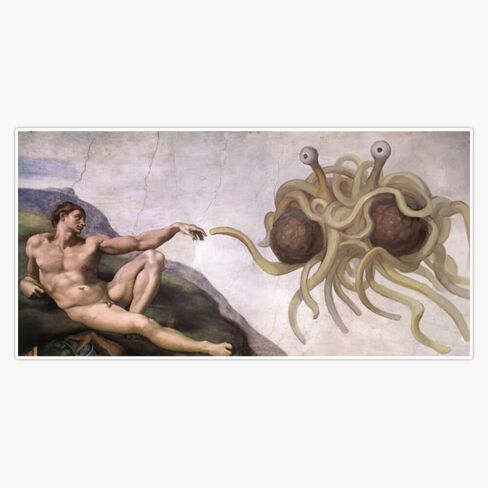 ملصق Flying Spaghetti Monster مقاس 5 بوصات ممتص للصدمات مغناطيسي قابل للإزالة | مغناطيس مركبة عالي التحمل in Kuwait