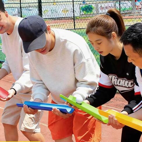 Team Building Games Activities, Pipeline Kit Group Games, Ice Breaker, Teamwork Games, Field Day Outdoor Youth Sports (8 Pcs Half Pipes - 2 Balls - 1 Bag, Pack of 2) in Saudi Arabia