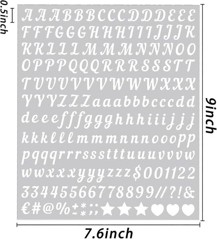 DIY Art Letters 1000PCS A-Z Script Alphabet Vinyl Self Adhesive Sheets 5 Sheets for Journals Scrapbook Gift Cards Laptops Bottles Classroom Crafts Home Decor White in Saudi Arabia