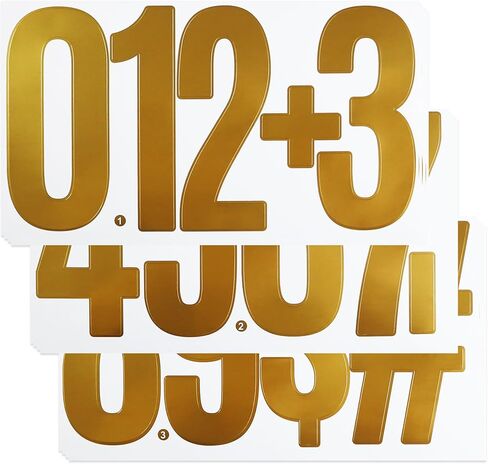 12 Sheets 6 Inch Large Number Stickers in Gold, Self-Adhesive and Waterproof Numbers Stickers Decals for Scrapbooking, Mailbox, Poster, Notice Board, Outdoor in Saudi Arabia