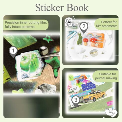 1000+Pcs Dreamcore Japanese Stickers Book, 72 Sheets Different Style Japanese Stickers Book for Journaling Scrapbooking Supplies, Aesthetic Sticker Book with Writing Paper Sheets in Saudi Arabia