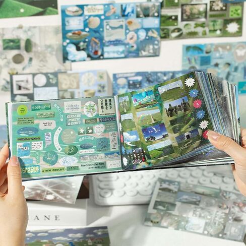 1000+Pcs Dreamcore Japanese Stickers Book, 72 Sheets Different Style Japanese Stickers Book for Journaling Scrapbooking Supplies, Aesthetic Sticker Book with Writing Paper Sheets in Saudi Arabia