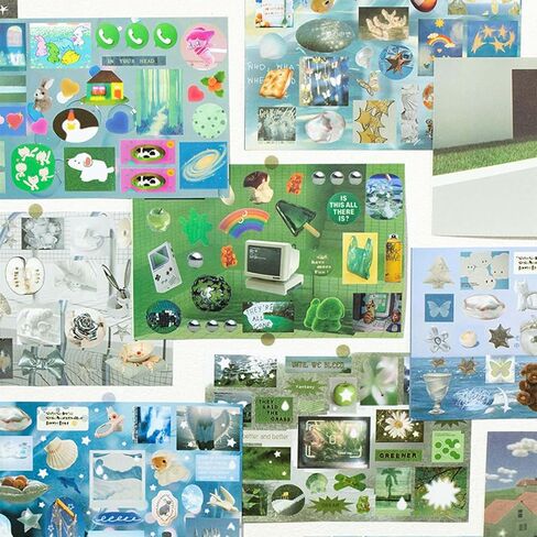 1000+Pcs Dreamcore Japanese Stickers Book, 72 Sheets Different Style Japanese Stickers Book for Journaling Scrapbooking Supplies, Aesthetic Sticker Book with Writing Paper Sheets in Saudi Arabia
