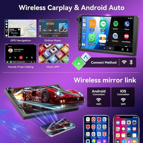[8 Core 4G+64G] Android 13 Car Stereo for Mitsubishi Outlander 2008-2015 with Wireless Apple Carplay Android Auto,9'' Touchscreen Car Radio with WiF/GPS,Bluetooth,FM/RDS Radio,SWC+AHD Backup Camera in Saudi Arabia
