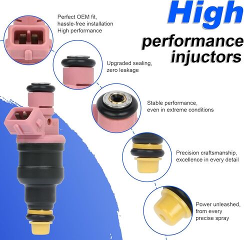 FJ683 Fuel Injectors (3.9L) Fit for 1997-1999 Dodge Ram 1500 & Ram1500 Van, for 1997-1999 Dodge Dakota Durango B1500 B2500 Replace# 53031151 53031151AB丨Set of 6 in Kuwait