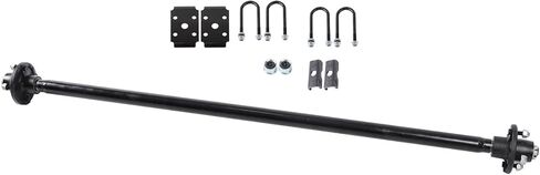 labwork 2000Lbs Trailer Axle 4 Lug 60 Inch Hub Face with Unwelded Leaf Spring Bracket and U-Bolt Kit in Kuwait