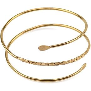 Upper Arm Bracelet Band Cuff Bangle Coil Bracelet butterfly flower Gold Armband Boho Jewelry for Women Girls