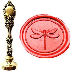 Dragonfly Insect Wax Seal Stamp Luxury Bronze Metal Peacock Decorative Wedding Invitations Christmas Card Gift Wrapping Package Sealing Wax Stamp Stationary Envelope Wax Seal Sealing Stamp Set