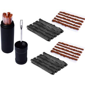 Bike Tubeless Tire Tyre Repair Kit Plugger Plugs Tool Repair Tires Fix Flat Puncture MTB and Road Mountain Bicycle +25 Strips (10 x1.5 mm + 5 x 2.5 mm + 10 x 3.5 mm)