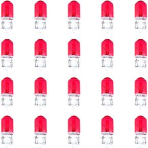 cciyu 20 Pack 194/168/T10 12V 5W Side Marker Light Halogen Bulb (10 PCS Red)