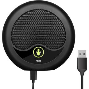 USB Conference Microphone for Computer Desktop Noise- Cancelling, 360° Omnidirectional Pickup, Touch Mute Switch, Plug & Play, for Video Call, Live Streaming, Gaming, Skype, Online Class