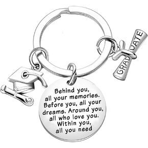 Graduation Gifts Behind You All Memories Before You All Your Dreams Graduation Keychain Graduate (Behind you)