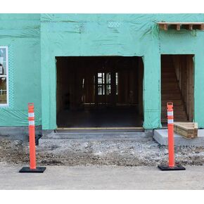 كورتينا - 03-747RBC-50 EZ Grab Delineator Post، أطواق الورك 3 بوصات مع قاعدة 10 رطل، 03-747RBC، برتقالي in Kuwait