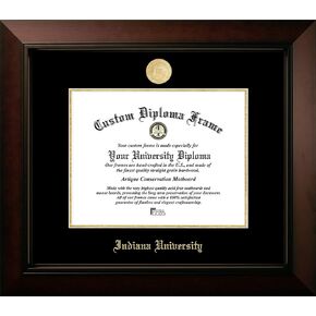 Campus Images Indiana University Hoosiers 11w x 8.5h Legacy Black Cherry Gold Embossed Diploma Frame