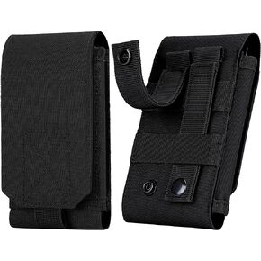 حقيبة حافظة هاتف IronSeals التكتيكية Molle، حقيبة خصر بحزام عالمي لهاتف iPhone 15 Pro Max/15 Pro/14 Pro Max/14 Pro/13 Pro Max/12 Pro Max/11 Pro Max، Samsung S24/S23/S22/S21/S20 Plus ، حجم L