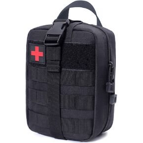 VIIDOO Molle IFAK Pouch Red Rip Away -First Aid Molle Pouches Tactical Medical Pouches for Hiking Camping