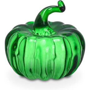 Crystal Pumpkin Collectible - Fall Decorations for Home Glass Fruit Ornament Desktop Paperweight Glass Pumpkin Home Decoration (0range)