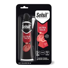 SELSIL Ultra Tack 660 LBS (300 Kg) Carrying Capacity, Hybrid & Paintable Bonding Glue, Super Glue, Wood Glue, Adhesive Glue, Bonds in 5 Seconds, Waterproof Mounting White Glue, 2 Fl oz. (60 ml)