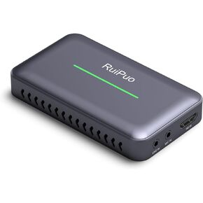 Video Capture Card Black, 4K 60HZ Single HDMI Input Video Capture Card 1080P/60Hz HDMI to USB 3.0 Audio Video Capture Card Compatible with Windows 7/8/8.1/10/11, Linux and Mac OS