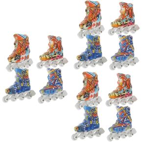 TOYANDONA 6 Pairs Work Desk Accessories Roller Skates for Kids Kid Toys Finger Skate for Kids Educational Mini Fingerboard Accessories Finger Skate Model Simulation Skate School Supply Small