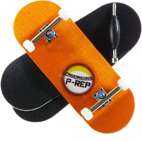 P-REP V2 PRO Performance Complete Wooden Fingerboard with Urethane Wheels - Orange 34mm