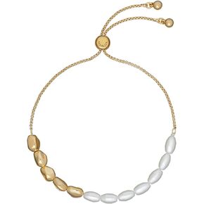 Ted Baker London Inela Island Pearl Bead Adjustable Bracelet For Women (Gold/Pearl)