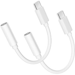 [MFi Certified] USB C to 3.5mm Headphone Jack Adapter for iPhone 15,2Pack Headphone Adapter for iPhone 15 Aux Audio Dongle Compatible with iPhone 15/15 Plus/15 Pro/15 Pro Max,Galaxy S23 S22 Ultra