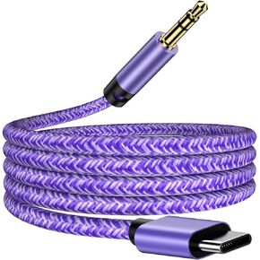 Samsung Audio Aux Car Stereo Jack Cable 3.3ft USB Type C to 3.5mm Headphone Jack Adapter Dongle Cord for Galaxy S24 Ultra S23 FE A15 A55 A54 A35 A32 Motorola G Power 2024 G Play Edge G 5G Razr Stylus