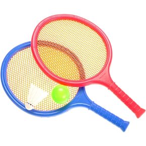 PowerTRC Badminton and Tennis Play Set with Easy to Grip Colorful Rackets | Outdoor & Indoor Play Set for Boys & Girls