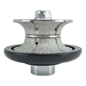 Vacuum brazed Diamond Profile Wheel Diamond Router Bit Chamfer Bit for Dry or Wet Profiling Porcelain Tile Ceramic Granite Marble Stone with 5/8"-11 Use on Angle Grinder E1065 (3/8" x 2-1/2")
