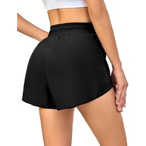 Little Donkey Andy Women's 2 in 1 Running Shorts, Lightweight Athletic Workout Gym Shorts Liner with Pockets