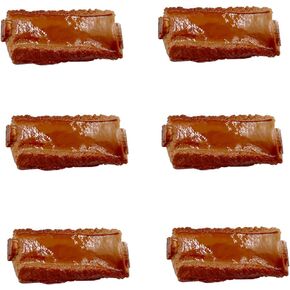 6 Pcs Simulation Pork Rib Fake Grilled Rib Artificial Meat Display Photo Props Food for Home Kitchen Cabinet Desk Shops Party Decor Sample Display Photography Props