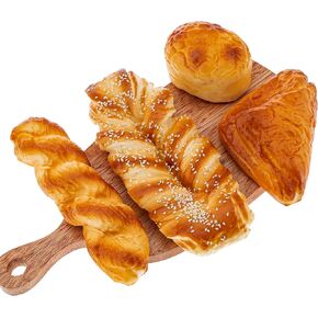 Gresorth 5pcs Fake French Baguette Bread Set for Home Kitchen Party Decoration Artificial Large Combination Food Model Realistic Lifelike